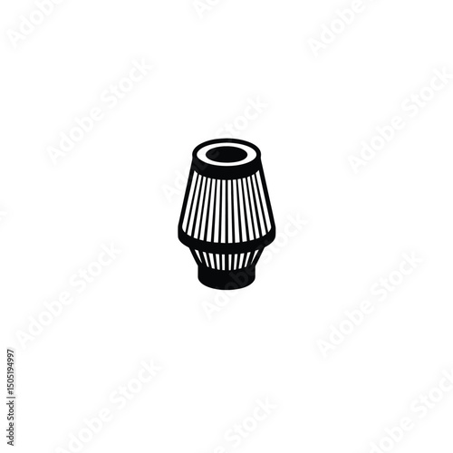 Silhouette of an oil filter, clean icon design on white background