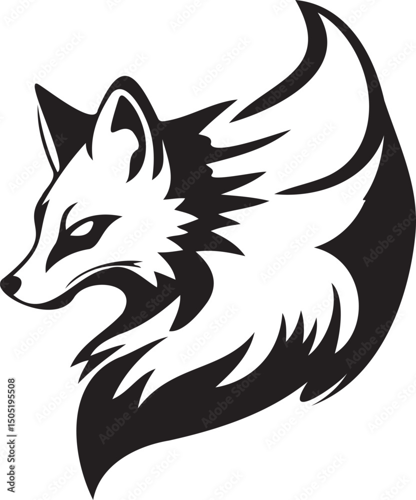 custom made wallpaper toronto digitalFox silhouette vector artwork