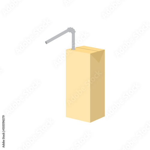 juice pack,juice box or milk pack isolated on background