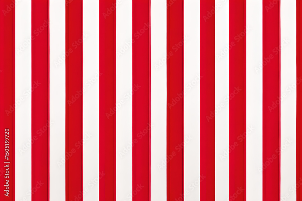 Fototapeta premium A repeating pattern of red and white vertical stripes creating a simple and vibrant design element