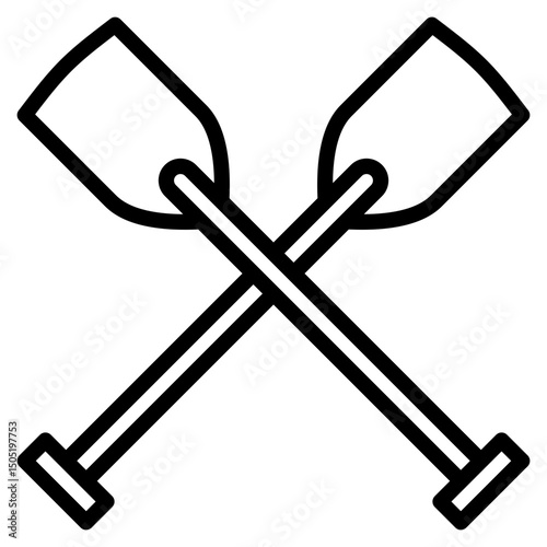 Kayak Paddle  Icon Element For Design