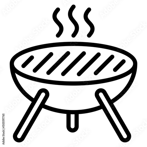 Bbq Grill  Icon Element For Design