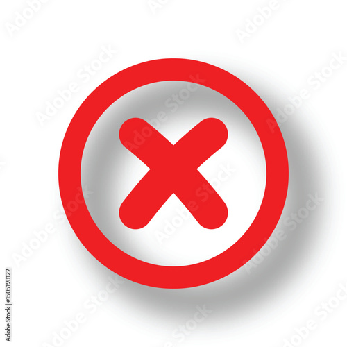 Cross Mark Red Color Icon