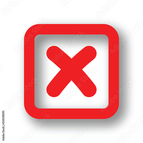Cross Mark Red Color Icon