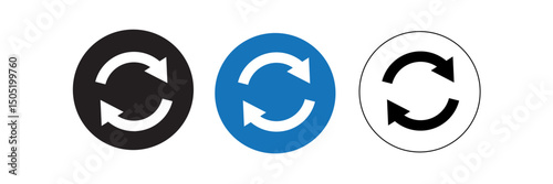 Refresh arrows icon Vector logo outline.vector ilustration