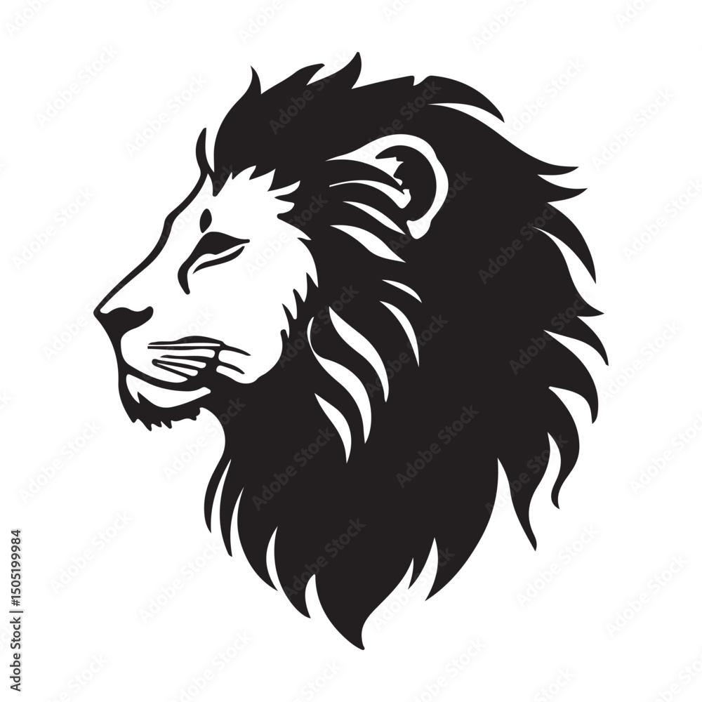 Obraz premium Lion head vector art.
