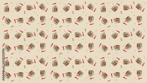 Nuts peanut butter cream pattern