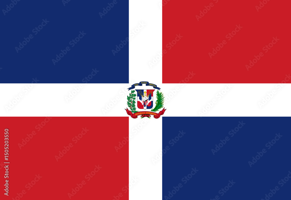 Fototapeta premium Dominican Republic flag illustrator national