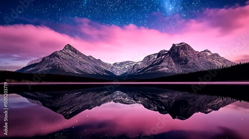 Serene mountain reflections