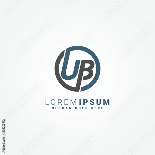 UB Vector Logo Template - Simple Icon for Initial Letter U and B Monogram