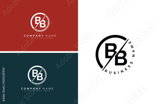 Vector Template for Initial Letter BB Logo - Elegant Monogram Logo for Alphabet BB