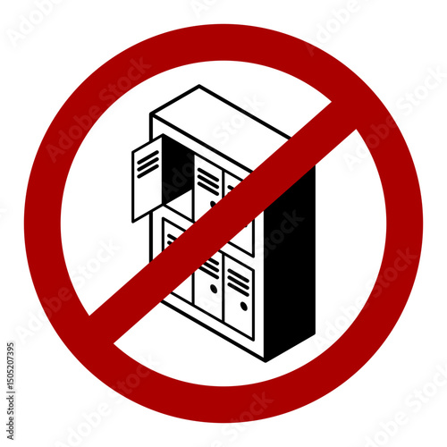"Do not leave locker unlocked" icon