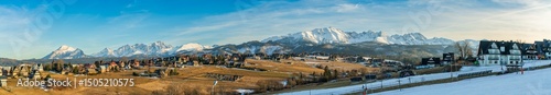Tatra mountains seen from Murzasichle village in Poland