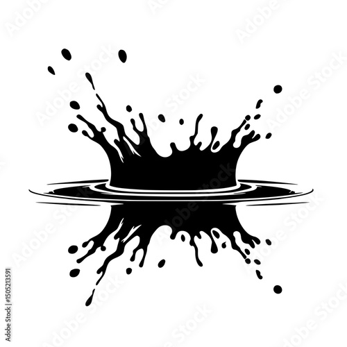 Water splash silhouette
