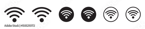 Wi-fi icon, wi-fi sign in circle.