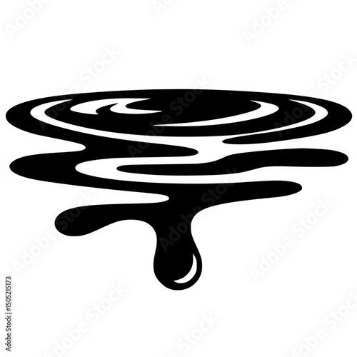 Silhouette of a puddle