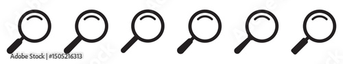Wallpaper Mural Loupe icons set. Magnifying glass icon, magnifier icons. Torontodigital.ca