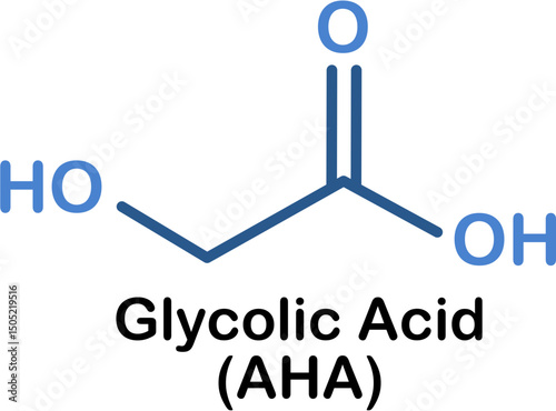 Chemical structure of Glycolic Acid