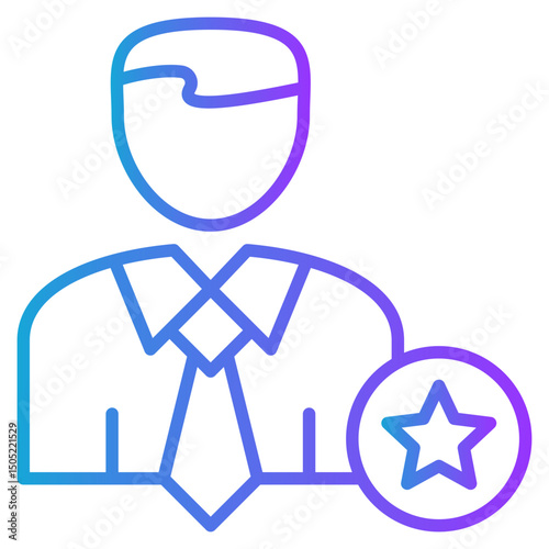 Expert gradient color icon