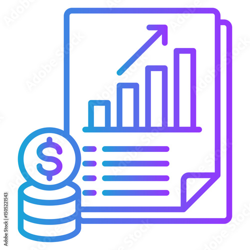 Interest gradient color icon