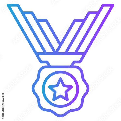 Achievement gradient color icon
