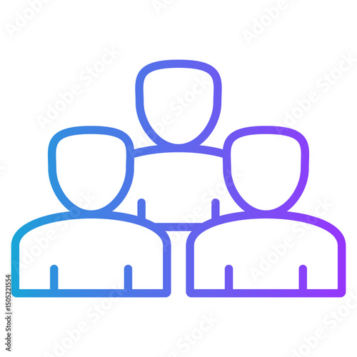 Customer gradient color icon