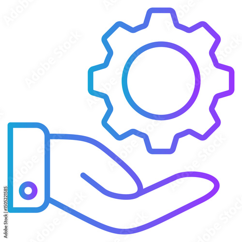 Service gradient color icon