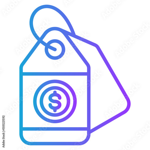Price gradient color icon