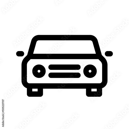 Car line icon. Vector graphics