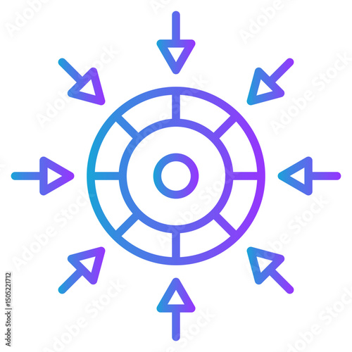 Centralize gradient color icon