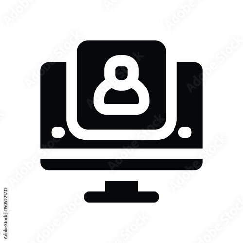 job application glyph icon. Strong and solid vector icon for websites, mobile interfaces, presentations, and visual branding. High quality and easy to edit.