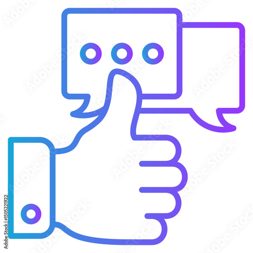 Feedback gradient color icon