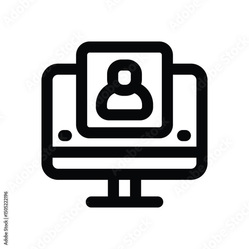 job application line icon. Clean and minimalist vector icon for websites, mobile apps, presentations, and logos. Fully scalable and customizable for any project.