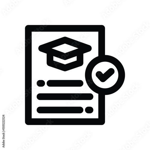 academic line icon. Clean and minimalist vector icon for websites, mobile apps, presentations, and logos. Fully scalable and customizable for any project.