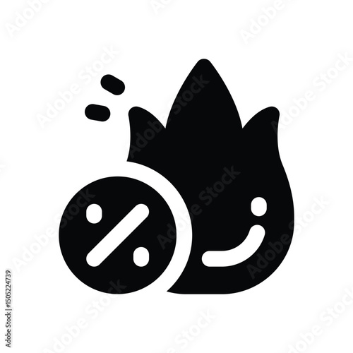 hot sale glyph icon. Strong and solid vector icon for websites, mobile interfaces, presentations, and visual branding. High quality and easy to edit.