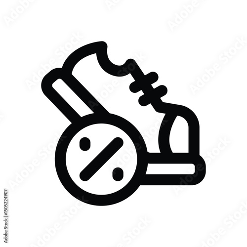 shoes line icon. Clean and minimalist vector icon for websites, mobile apps, presentations, and logos. Fully scalable and customizable for any project.