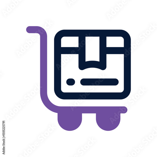 trolley duotone icon. Sleek and modern vector icon for websites, mobile apps, marketing materials, and corporate design. Fully scalable and ready to use.