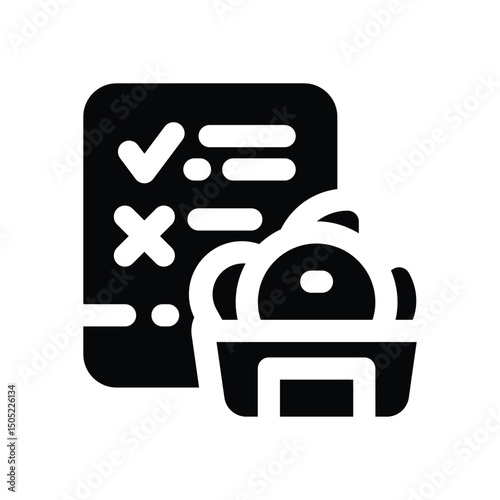 diet glyph icon. Strong and solid vector icon for websites, mobile interfaces, presentations, and visual branding. High quality and easy to edit.