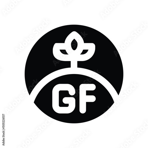 gluten free glyph icon. Strong and solid vector icon for websites, mobile interfaces, presentations, and visual branding. High quality and easy to edit.