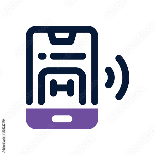 fitness app duotone icon. Sleek and modern vector icon for websites, mobile apps, marketing materials, and corporate design. Fully scalable and ready to use.