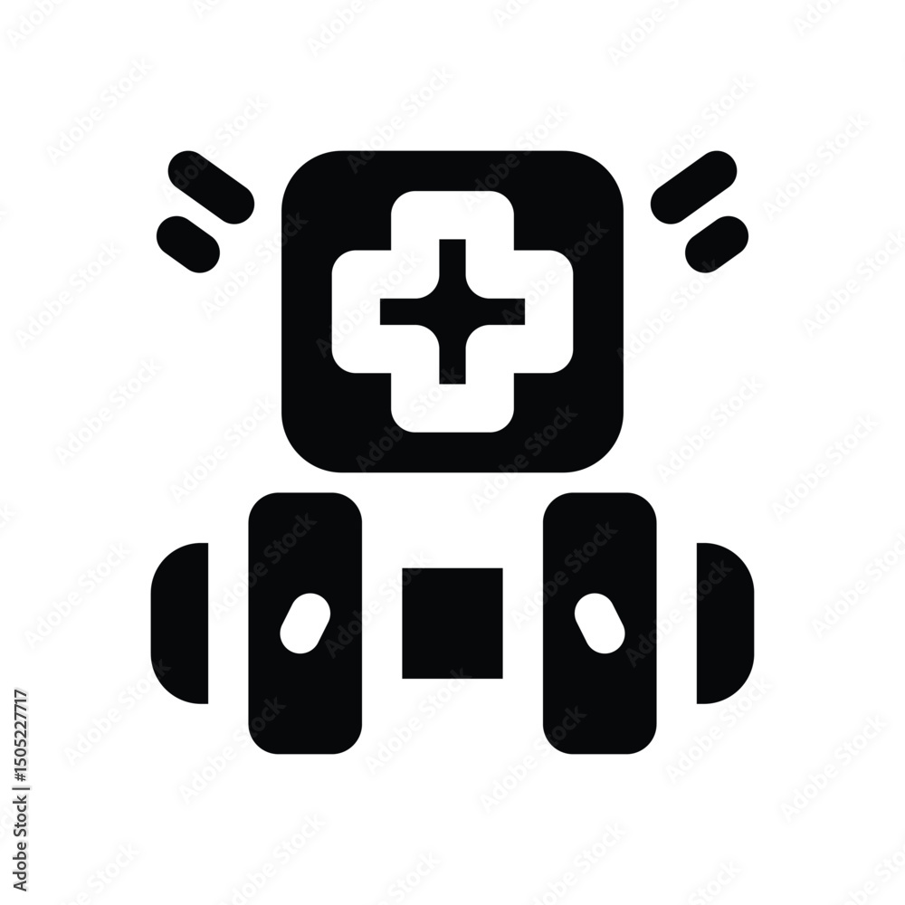 Fototapeta premium fitness glyph icon. Strong and solid vector icon for websites, mobile interfaces, presentations, and visual branding. High quality and easy to edit.