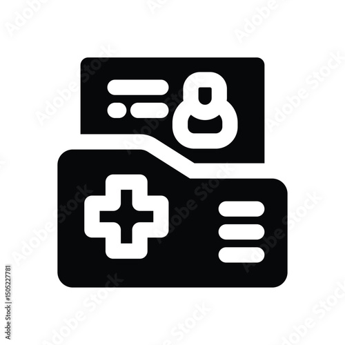 medical history glyph icon. Strong and solid vector icon for websites, mobile interfaces, presentations, and visual branding. High quality and easy to edit.