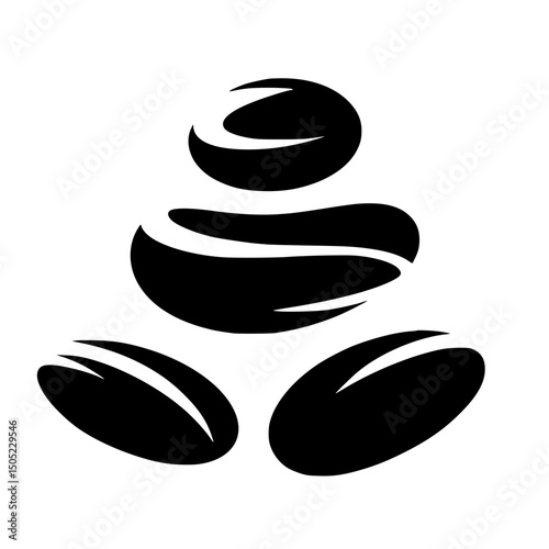 Pebble stone silhouette