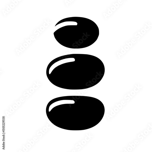 Pebble stone silhouette
