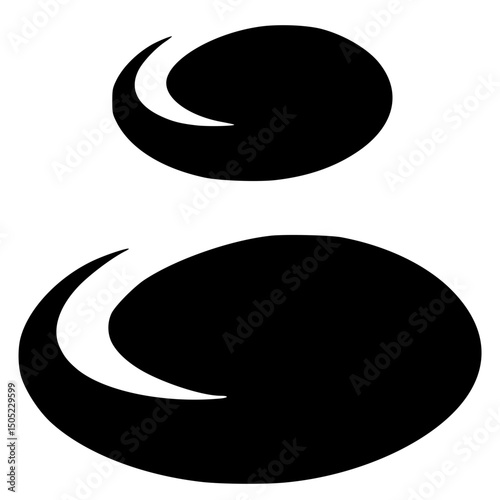 Pebble stone silhouette