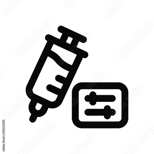 vaccine development line icon. Clean and minimalist vector icon for websites, mobile apps, presentations, and logos. Fully scalable and customizable for any project.