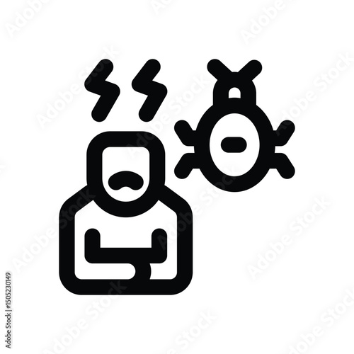 phobia line icon. Clean and minimalist vector icon for websites, mobile apps, presentations, and logos. Fully scalable and customizable for any project.