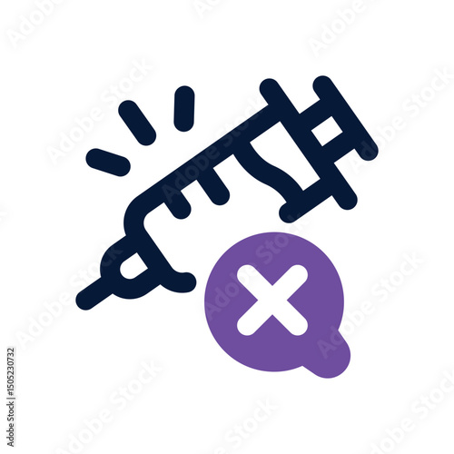 no vaccine duotone icon. Sleek and modern vector icon for websites, mobile apps, marketing materials, and corporate design. Fully scalable and ready to use.