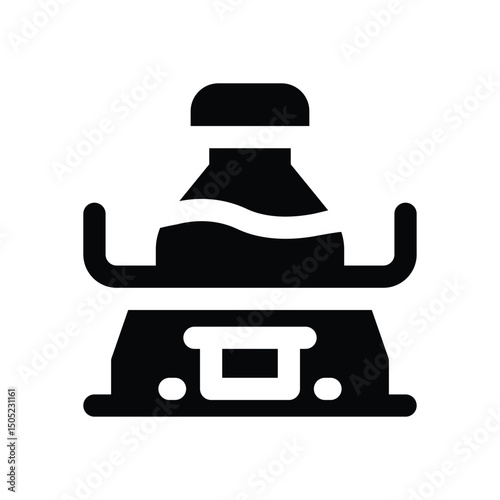 orbital shaker glyph icon. Strong and solid vector icon for websites, mobile interfaces, presentations, and visual branding. High quality and easy to edit.