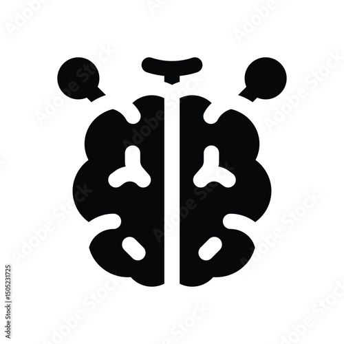 neuroimaging glyph icon. Strong and solid vector icon for websites, mobile interfaces, presentations, and visual branding. High quality and easy to edit.